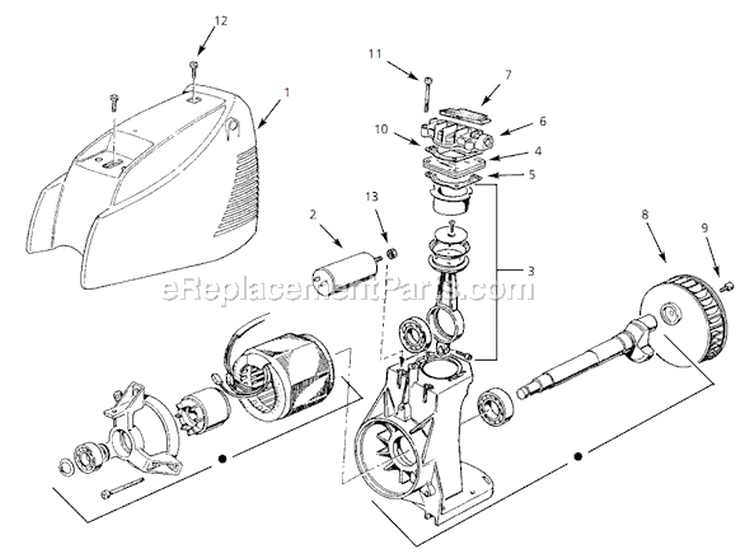 Page B Diagram and Parts List for FP200201AV 1999 Campbell Hausfeld Compressor